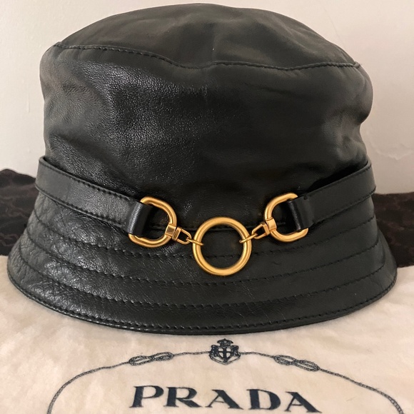 Prada lambskin leather bucket hat - Picture 1 of 13